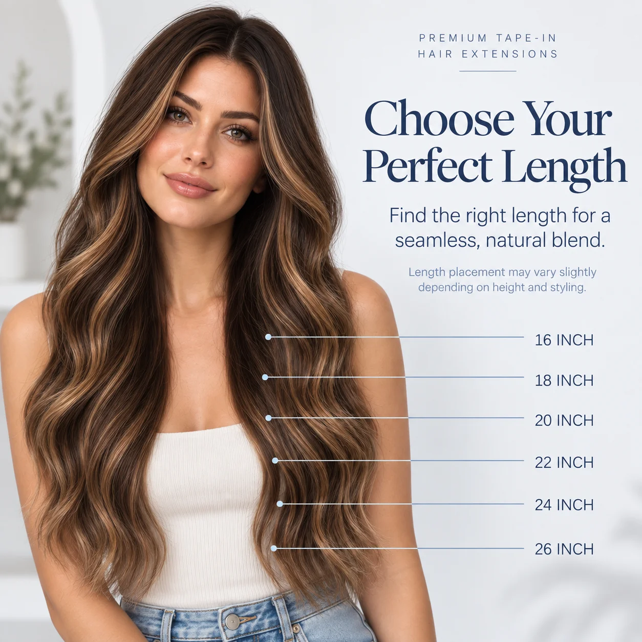 Invisible Tape In Extensions Real Hair - Невидимые бесшовные накладные пряди на липучке