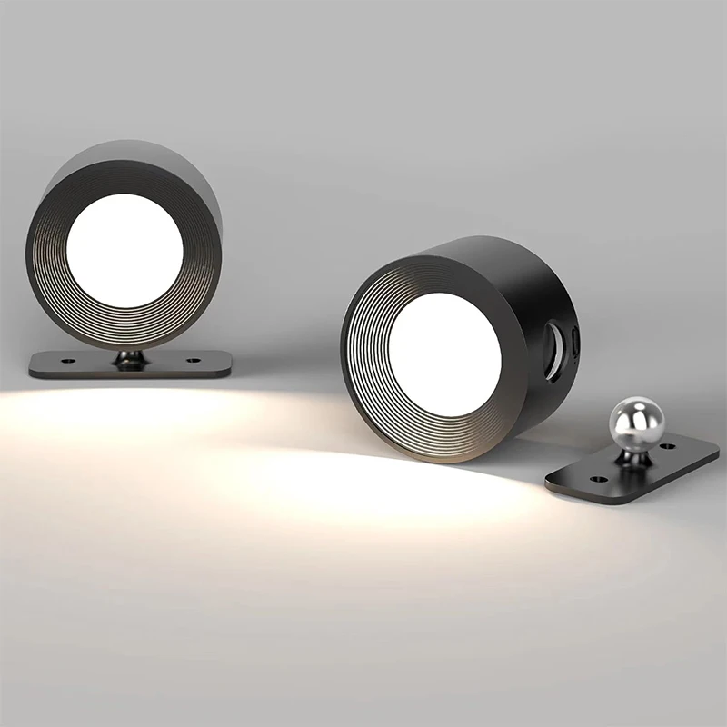 

LED Indoor Wall Light, Wireless Reading Lamp, 3 Colour Modes, Dimmable Bedside Lamps, 360° Rotatable Night Lights