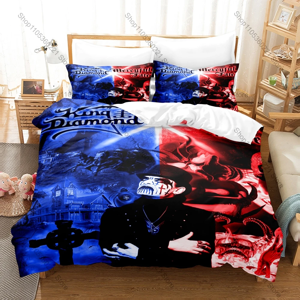Mercyful Fate Duvet Cover + 2 Pillowcases Melissa Vintage Album Skull Polyester Bedding Decor For Danish Black Metal Band Fans