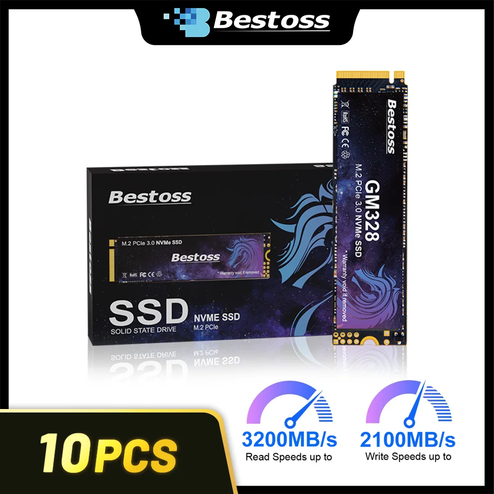 

Высокоскоростной твердотельный накопитель Bestoss M2 Nvme, 128 ГБ, 256 ГБ, 512 ГБ, жесткий диск, SSD-накопитель X10 шт.