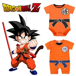 Dragon Ball Z Goku Newborn Baby Pajamas Toddler Costume Baby Romper Pure Cotton Baby Onesie Boys Unisex Clothes Kids Jumpsuit