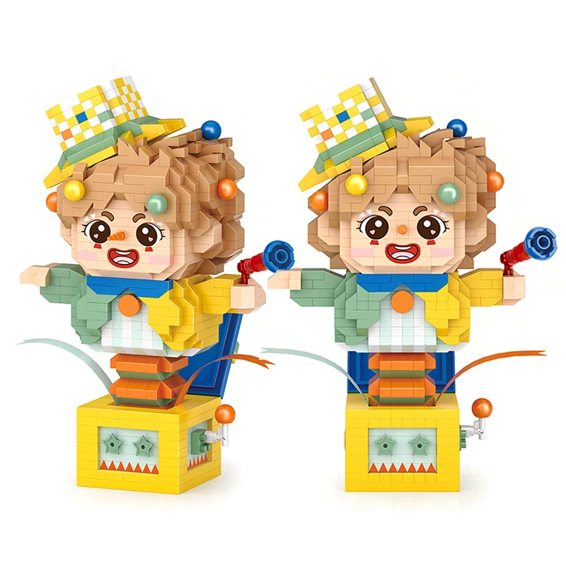 

Cartoon Character Surprise Clown Mini Building Blocks DIY Circus Party Clown 3d Model Assembly Brick Kids Toy Friend Gift