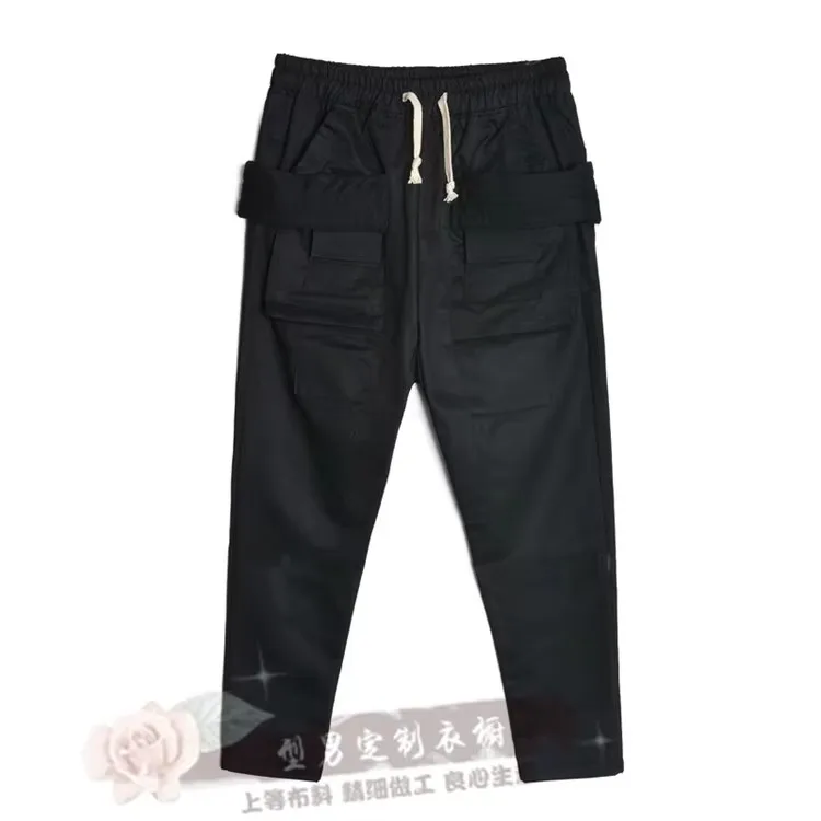 27-46  New 2025 Men's Clothing DJ Fashion Casual Personality Black Harem Pants Plus Size Singer Costumes