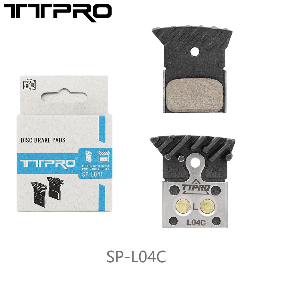 TTPRO SP-J04C For M8100 M7100 R7100 R8050 Metal Disc Brake Pad with Fin Road MTB Bike Original Bicycle Parts