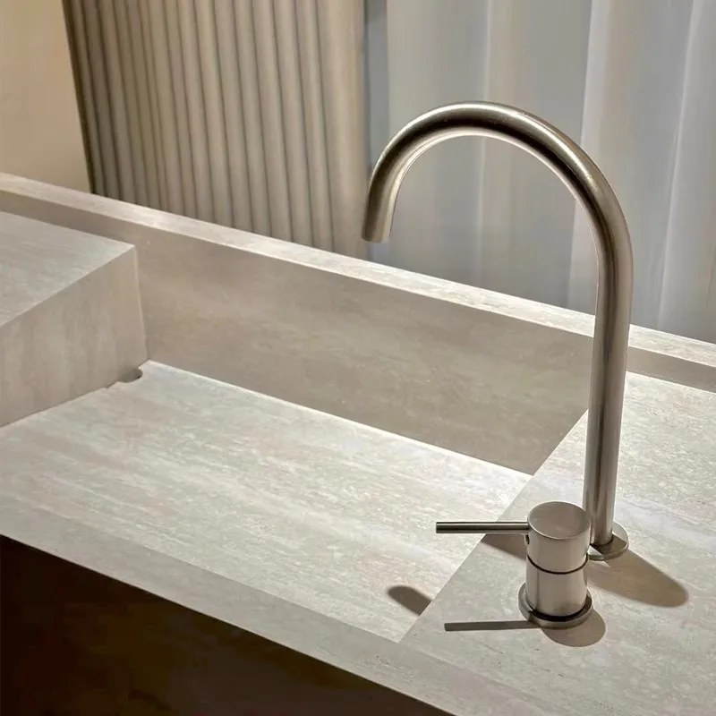 

Brush Gold Basin faucet Brush Nickel Bathroom Faucet two-hole Grey Lavotory faucet sink tap 360 rotating widespread basin Tap