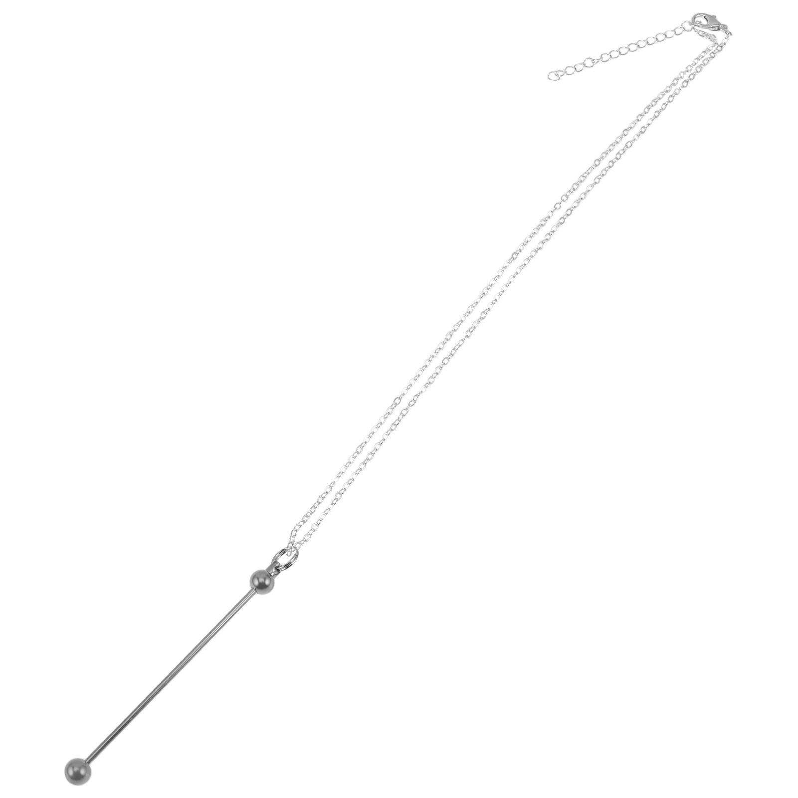 

Versatile Handmade Beaded Necklace Women Silver Choker Elegant Design Winter Sweater Accessory Unique Style Fashion Statement