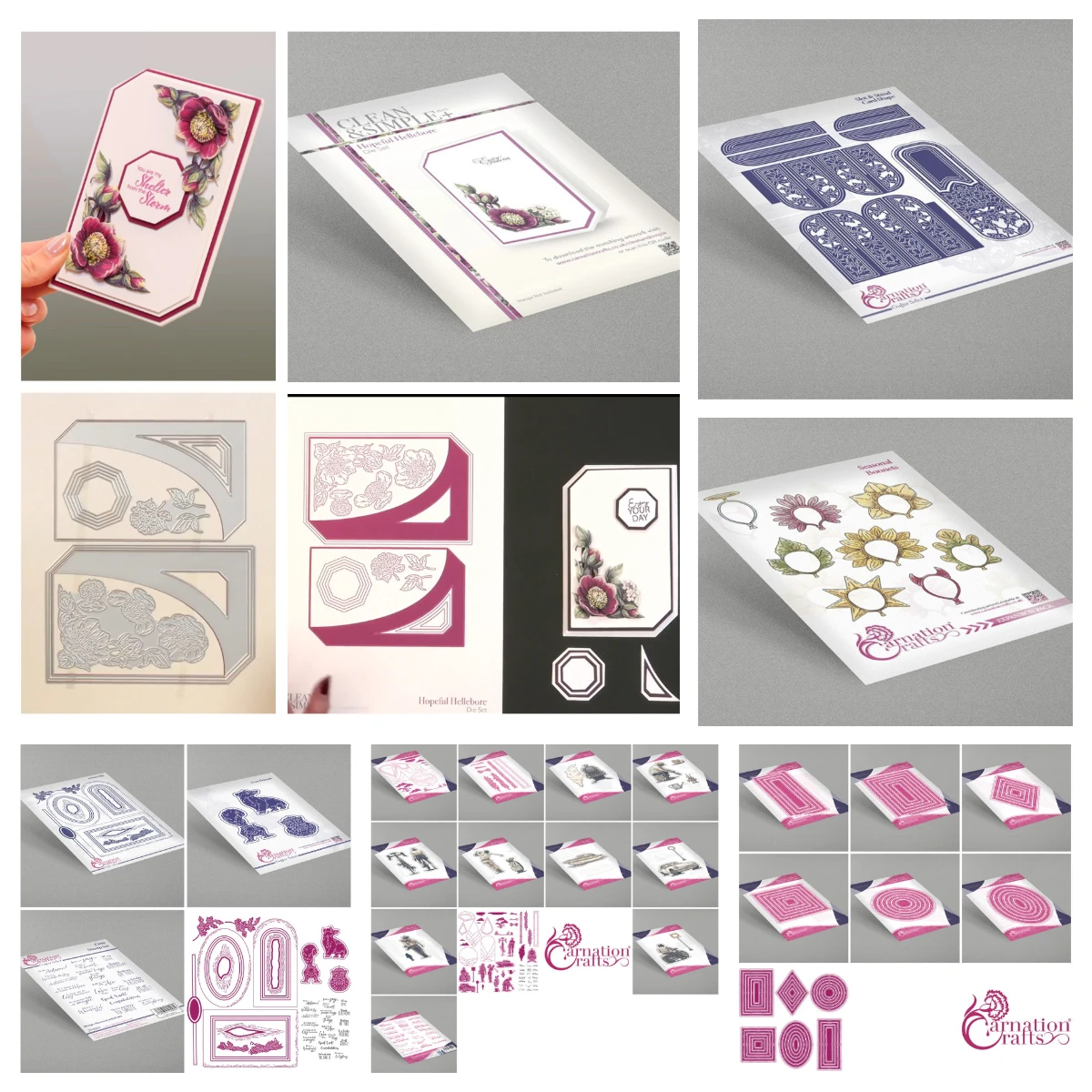 

Hopeful Hellebore Metal Cutting Dies Sets for DIY Craft Paper Card Scrapbooking Decoration Slot & Stand Card Shape Die Set Mold