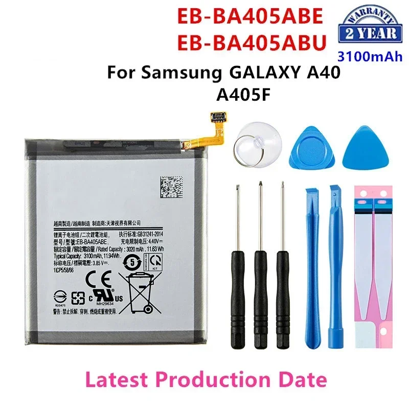 

Brand New EB-BA405ABE EB-BA405ABU 3100mAh Battery For Samsung Galaxy A40 2019 SM-A405FM/DS A405FN/DS GH82-19582A+Tools