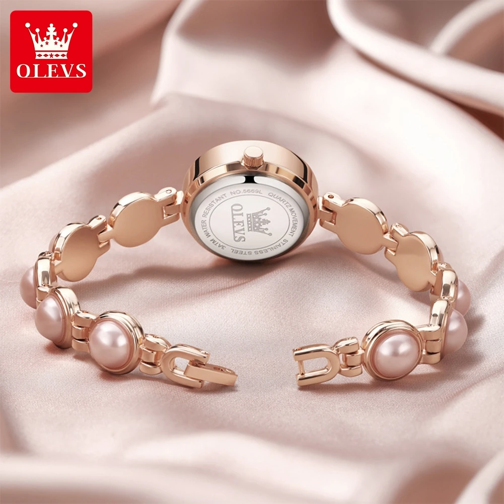 OLEVS Fashion Luxury Women's Watches Waterproof Diamond Dial Brand Quartz Watch for Lady Date Elegant Original Female Wristwatch