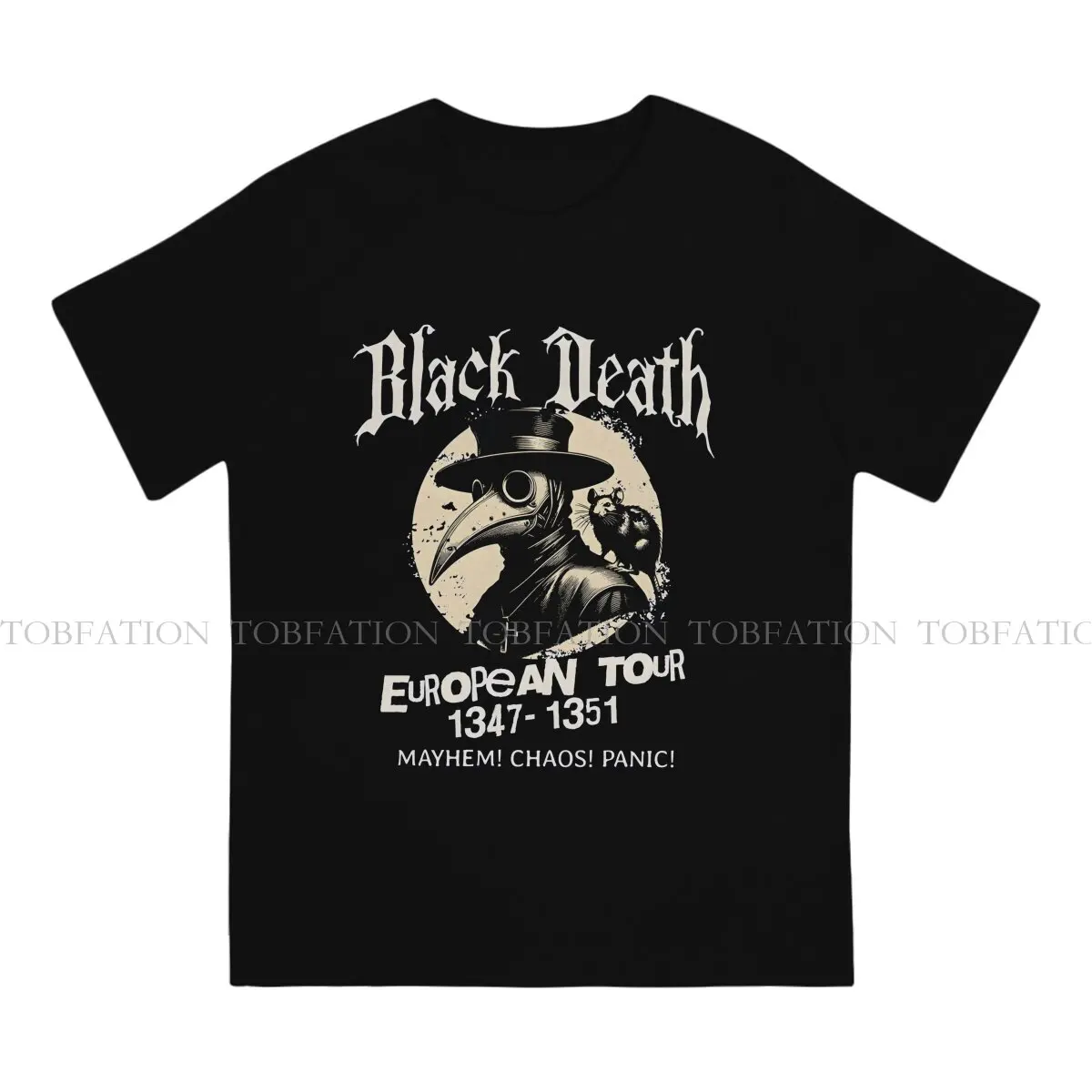 Plague Doctor 100% Cotton TShirt Black Death European Tour 1347 Classic T Shirt Leisure Men Clothes Ofertas Big Sale