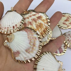 2/5/7Pcs/Set Boho Style Sector Shell Pendant Charms for DIY Necklace Bracelet Anklet Furniture Accessories Sewing Craft Jewelry