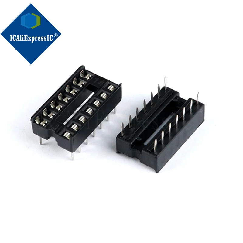 

10piece IC socket integrated block in-line DIP single-chip microcomputer chip flat foot base sub 14P narrow