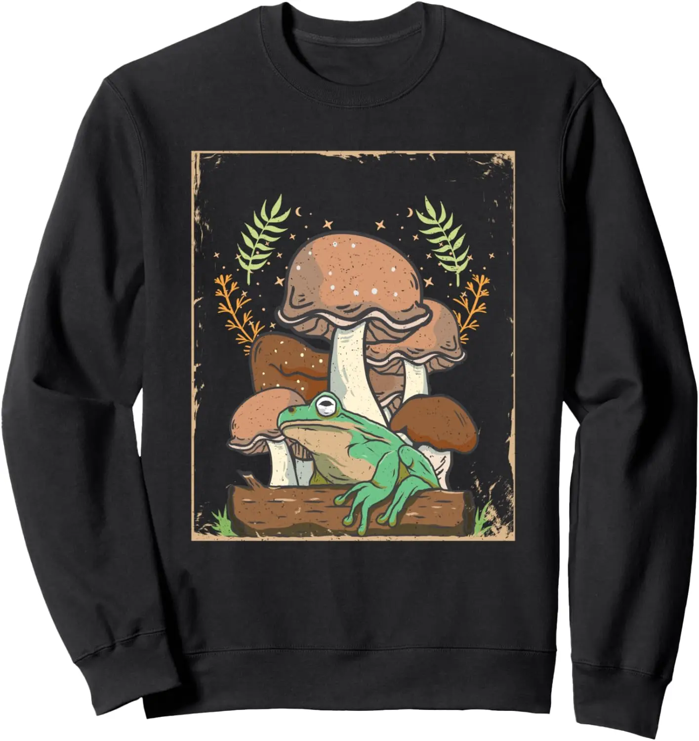 Cottagecore Aesthetic Frog Mushroom Goblincore Nature Fungi Sweatshirt