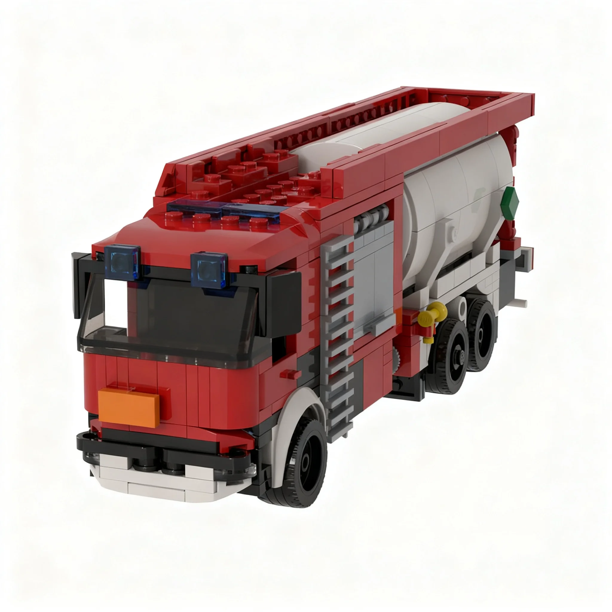 539pcs MOC City Fire Heavy-class snow-powder Truck Model Christmas Gift DIY Home Decor Collectible Display Interior Ornament