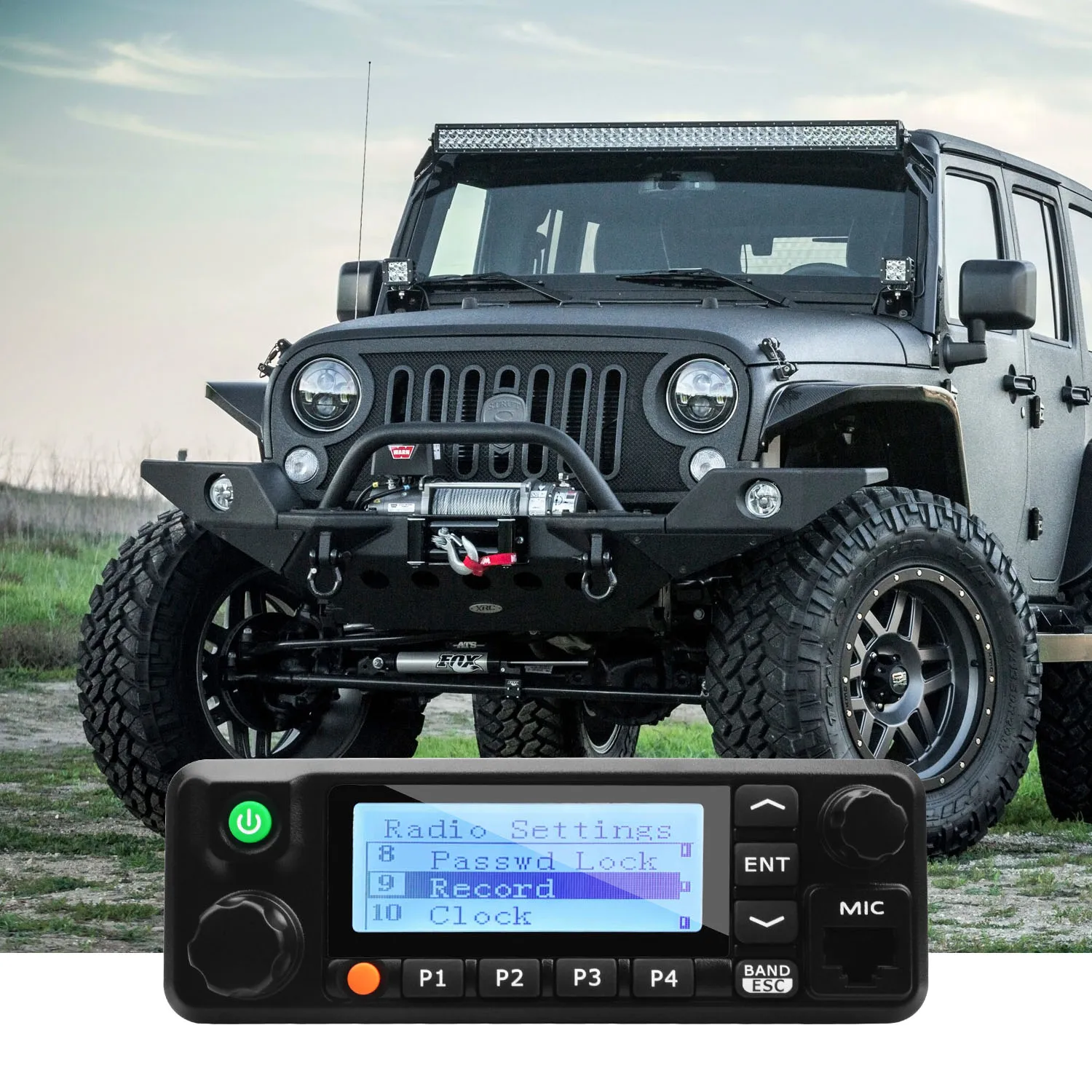 20KM 50W Dual Band Long Range Communication Radio TYT MD-9600 DMR Mobile Radio GPS 8hours Record VOX 1750Hz Mobile Transceiver