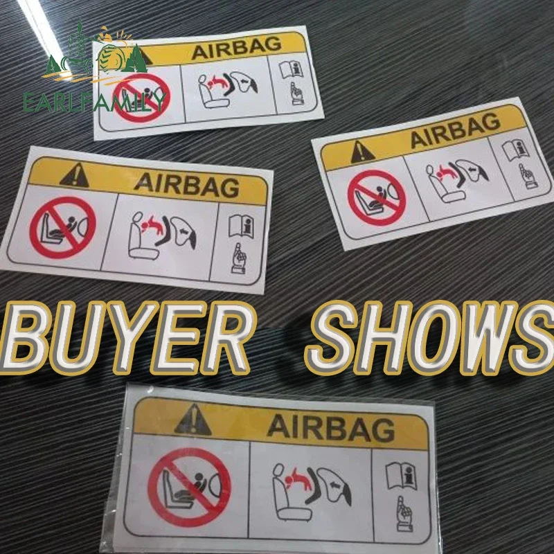 EARLFAMILY 13 سنتيمتر ل وسادة هوائية تحذير ملصقات السيارات الفينيل قافلة شخصية ملصق مائي RV JDM VAN الكتابة على الجدران الكرتون ديكور مقاوم للماء