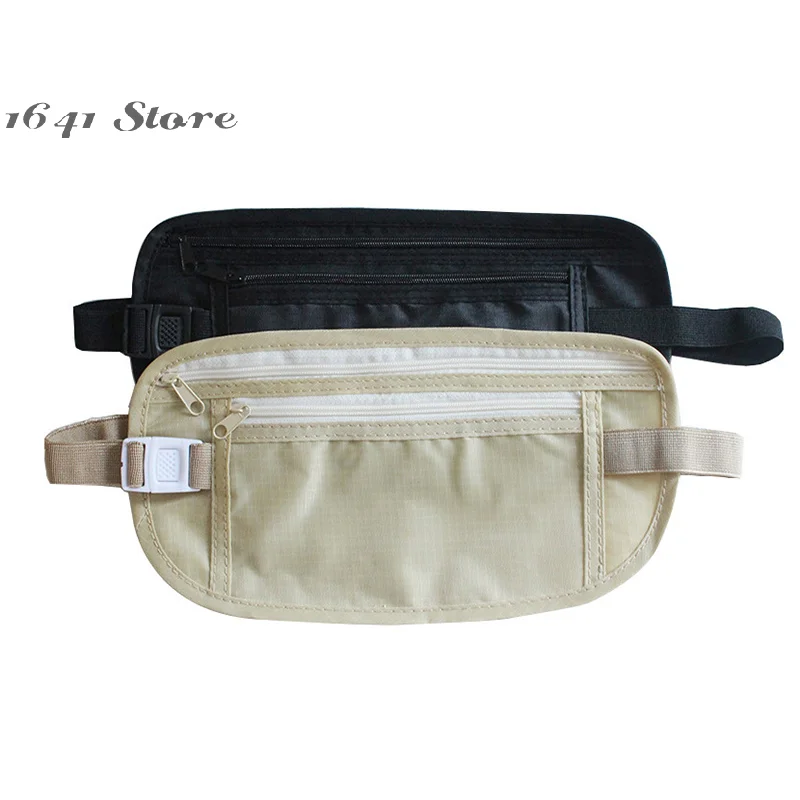 （NEW）1PC Invisible Travel Waist Packs Waist Pouch for Passport Money Belt Bag Hidden Security Wallet Casual Bag For Men Women