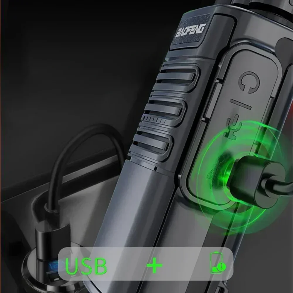 Baofeng 2 個 BF-V8 トランシーバー範囲ミニ双方向ラジオタイプ C 充電器キャンプ子供のための誕生日プレゼント子供のおもちゃ