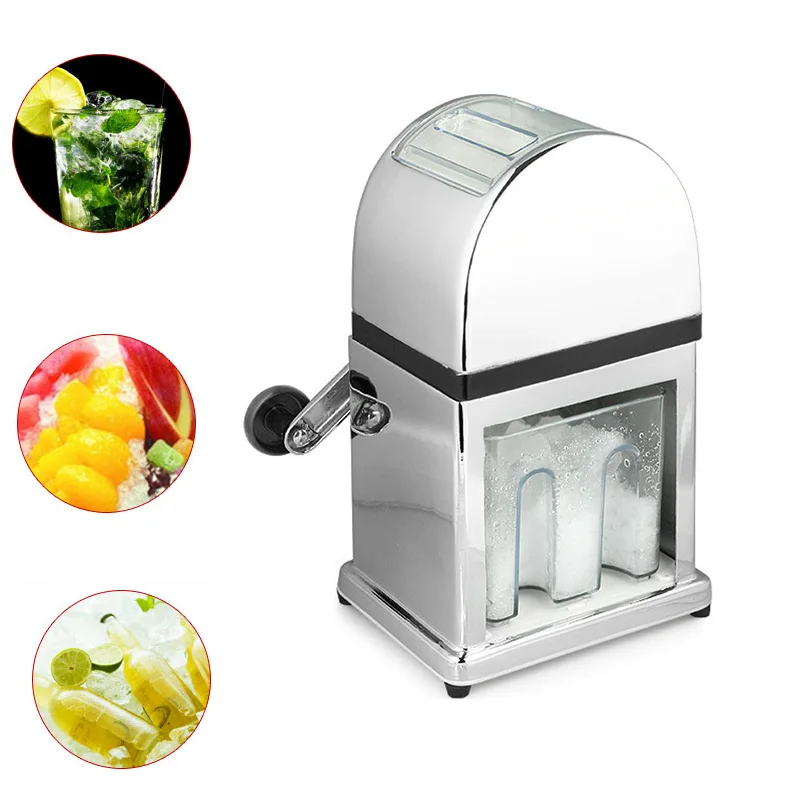 Household Manual Ice Shaver Ice Crusher Ice Block Slush Breaking Machine Snow Cone Maker Machine