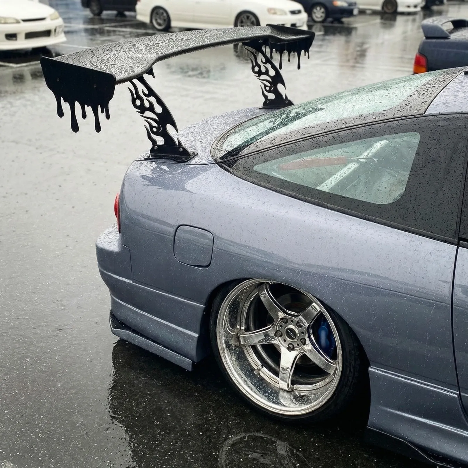 

Universal Racing Spoiler End Plates, Black, Aerodynamic Wing Side Plates