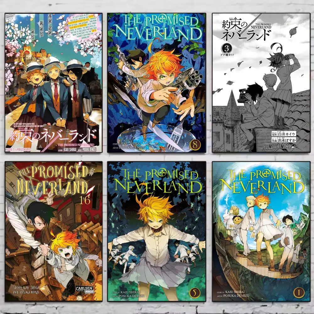 Anime The P-promised Neverland Poster Trendy Wall Art Aesthetic Room Decor Print Living Room Bedroom Home Decoration