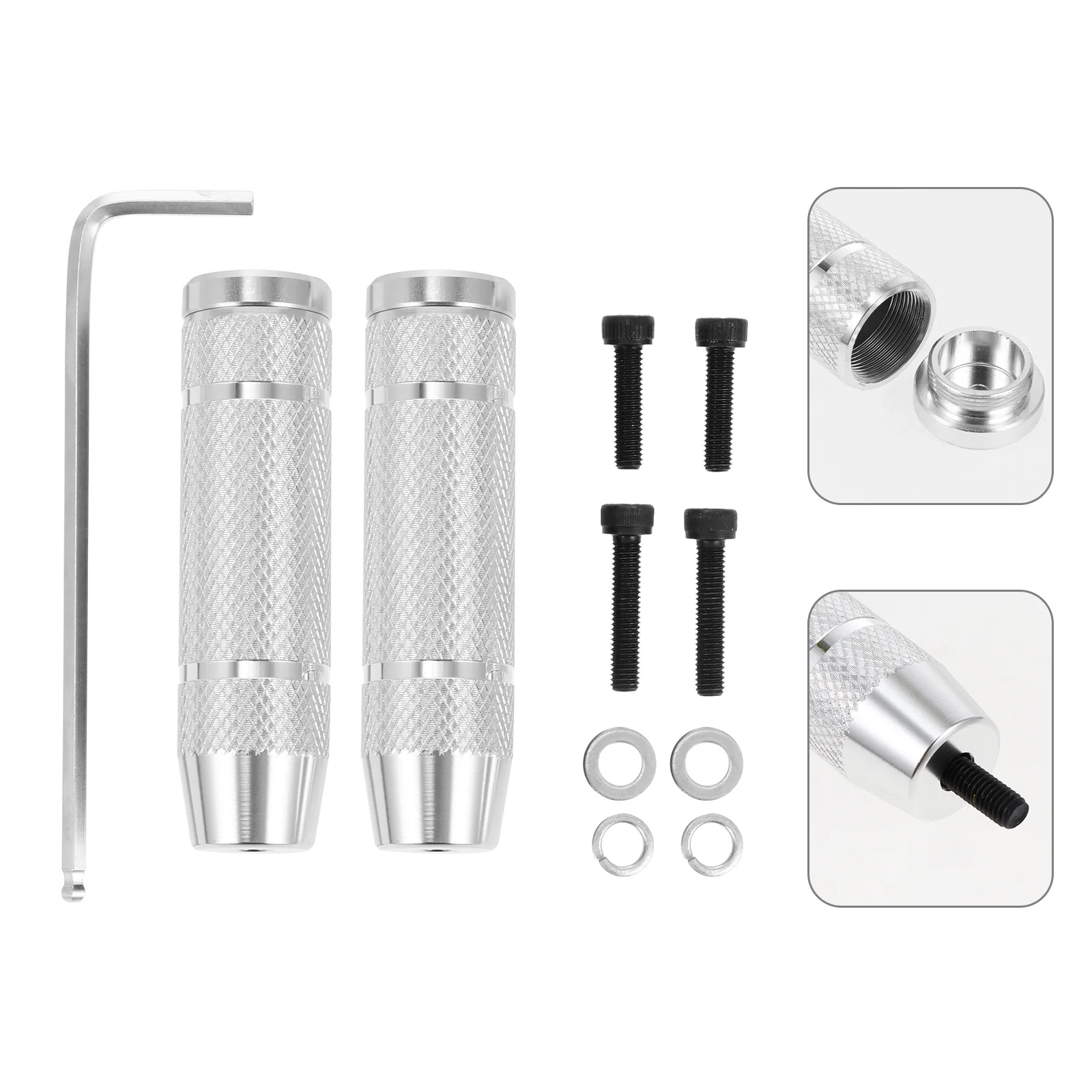 

1 пара велосипедных педалей из алюминиевого сплава, прочные, прочные, длинная подставка для ног на заднее сиденье, подходит для педалей горного велосипеда