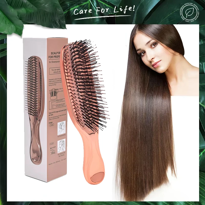 

Massage Comb Fine Air Cushion Comb with Electroplated Crafted Wet And Dry Hair Comb Cleansing Massage Scalp Upscale For Woman