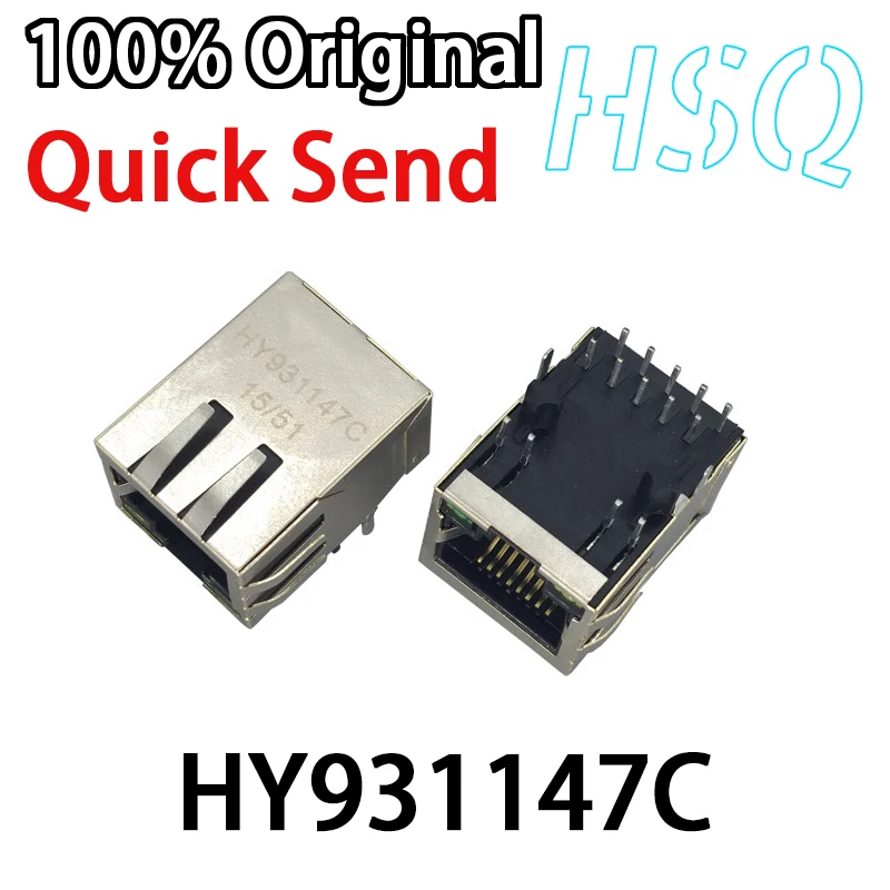 

1PCS HY931147C Gigabit Network Interface Socket RJ45 Horizontal Network Isolation Transformer with Variable Voltage