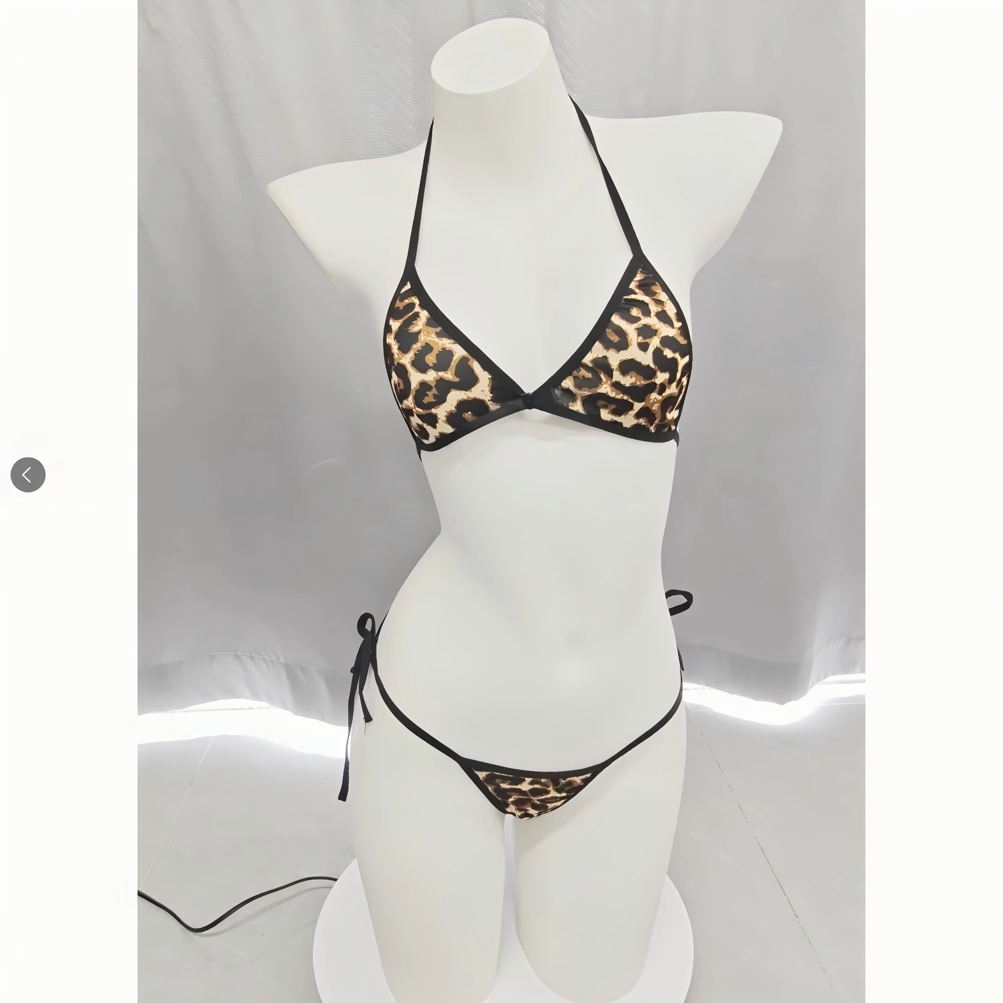 Sexy; leopard print; seduction, adult sexy lingerie; very hot leopard print uniform; three-point cutout; passion fun suit