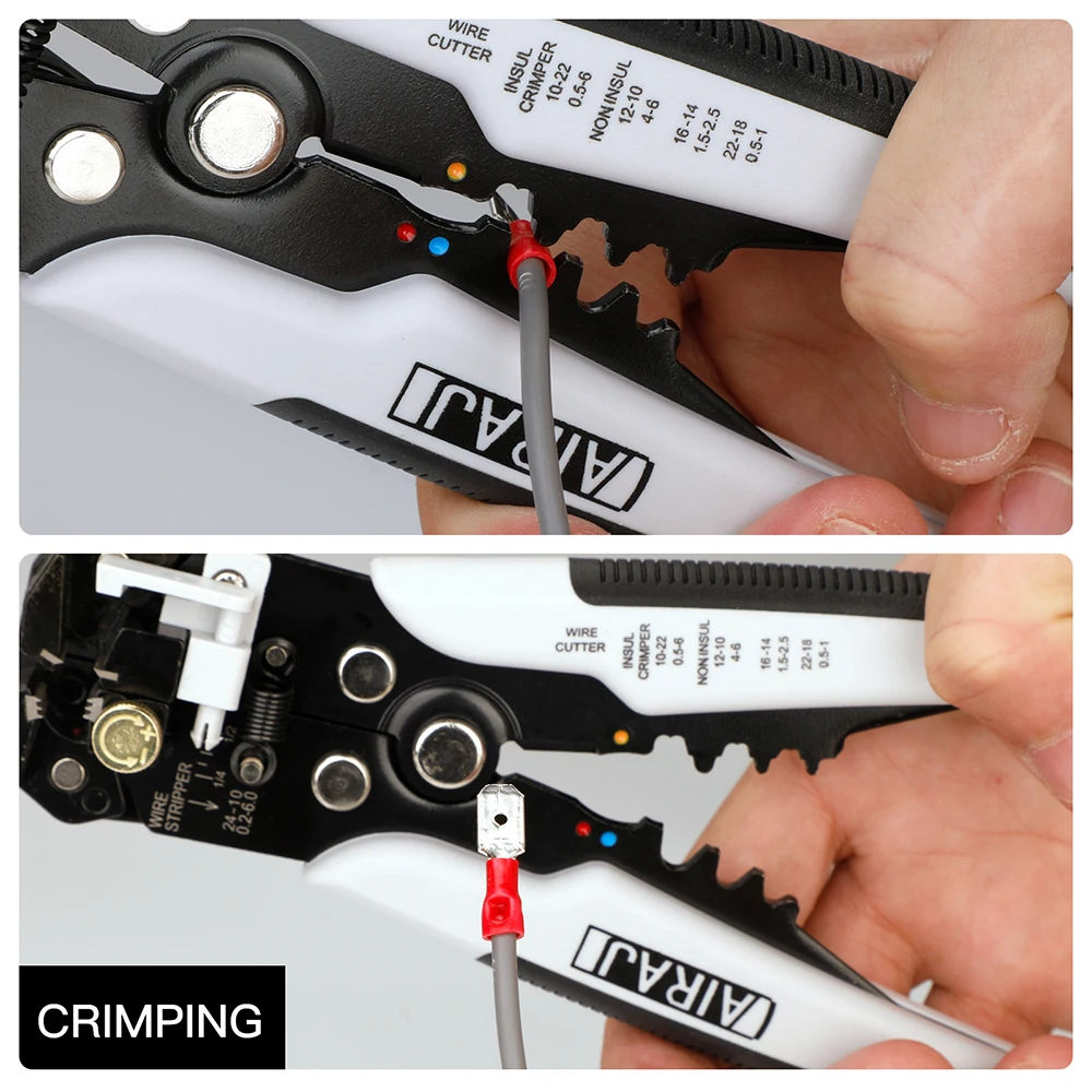 AIRAJ Multifunctional  Wire Stripping Pliers Professional Electrician Anti Slip  Insulation  Durable Hand Hardware Tool