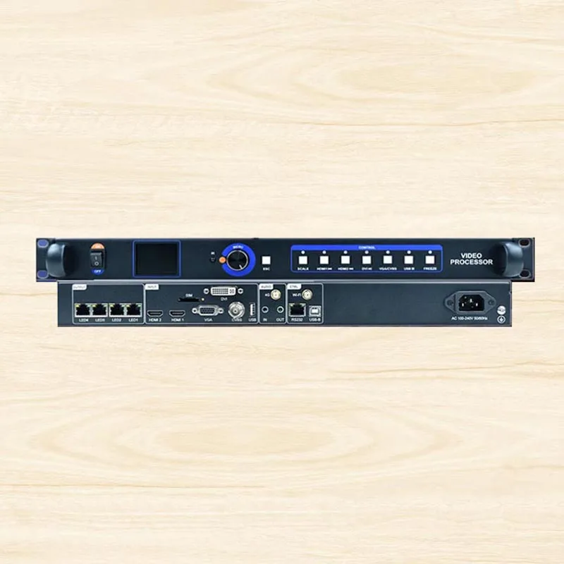 HD-VP410H Full Color LED Display Screen Video Processor 2-in-1 Synchronous System Controller USB HDMI DVI GA Playback
