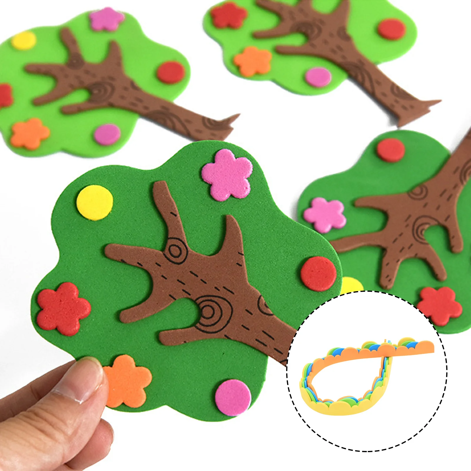 

4 Pcs Classroom Decorations Elementary Foam Decorative Flowers Foams Bulletin Borders Detachable