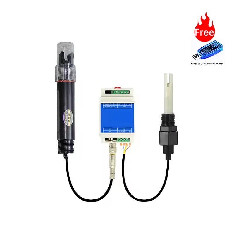 CE RS485 MULTI PARAMETER WATER EC PH PROBE 3 IN 1  SENSOR  WATER QUALITY ANALYSIS ELECTRODE FOR WATER TREATMENT