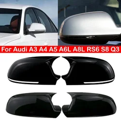 Para Audi A3 8P A4 A5 B8 B8.5 A6L A8L RS6 S8 Q3 S5 RS3 cubierta de espejo retrovisor lateral tapa de ala puerta Exterior funda de visión trasera embellecedora
