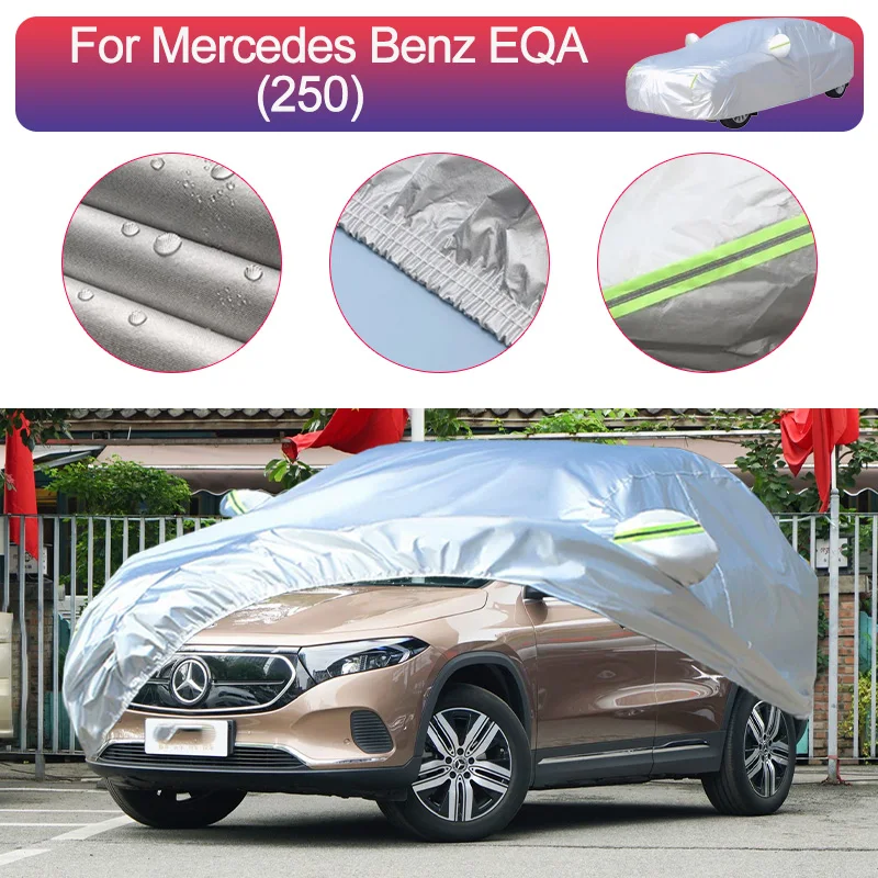 

Для Mercedes Benz EQA 250, уличные защитные чехлы для автомобиля, снежный чехол, солнцезащитный козырек, водонепроницаемый, пылезащитный, внешние автомобильные аксессуары