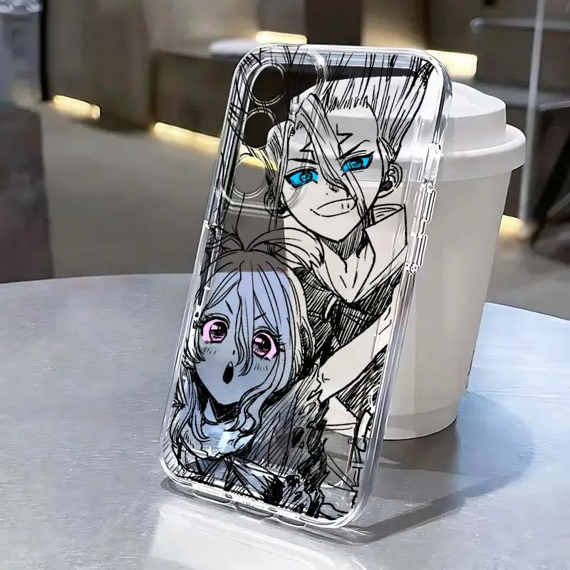 

Anime Dr STONE Logo Luxury Phone Case For Samsung Galaxy S26 S25 S24 S23 S22 S21 S20 Edge Plus Ultra FE 5G Transparent Soft