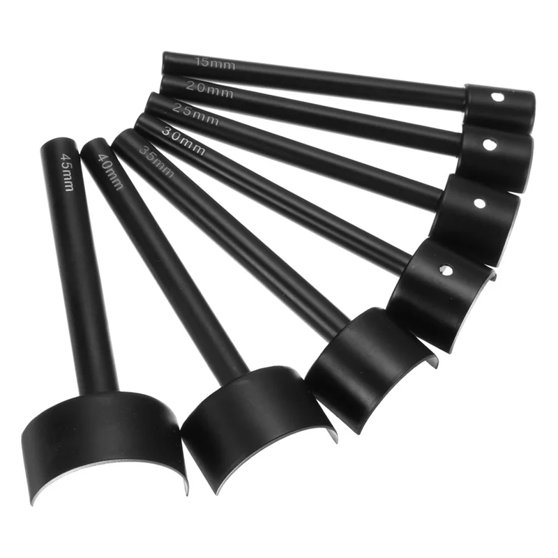 

AB39-7 шт. Полукруглый дырокол для кожи, 15–45 мм, полукруглый дырокол из углеродистой стали для изготовления ремня, кошелька и сумки