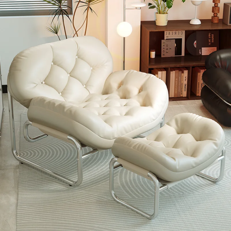 

White Fancy Modern Chair Nordic Style Lounge Occasional Designer Living Room Chairs Home Balcony Chaise Design Furniture