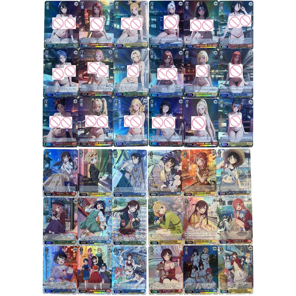 

9Pcs/set Waifu Anime Sexy Collection Card Weiss Schwarz Haruno Sakuras Tsunade Sexy Girl Big Breast Card Refracted Flash