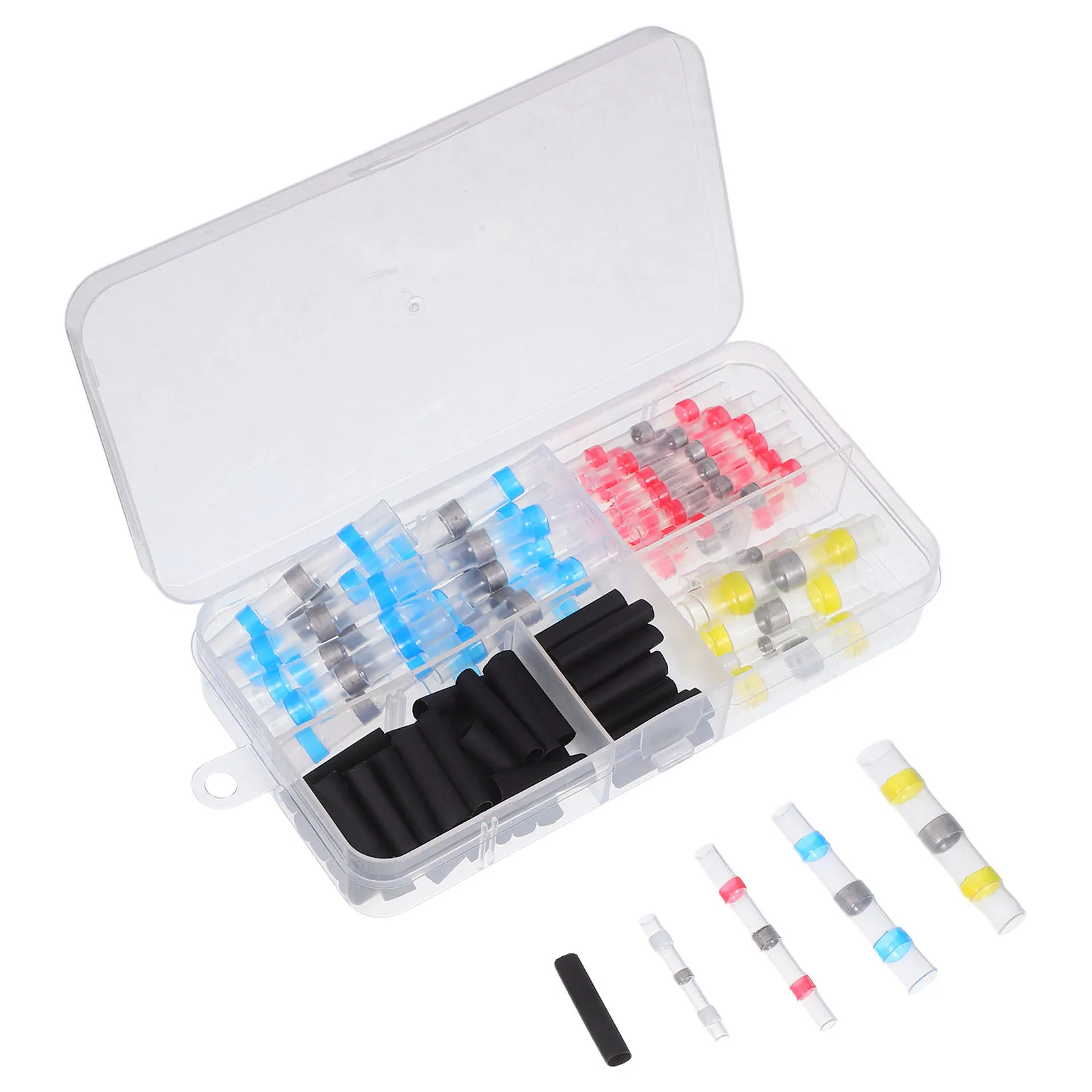 

102Pcs Heat Shrink Waterproof Solder Seal Connectors Heat Activated Seal Strong Grip for Marine Industrial Automation