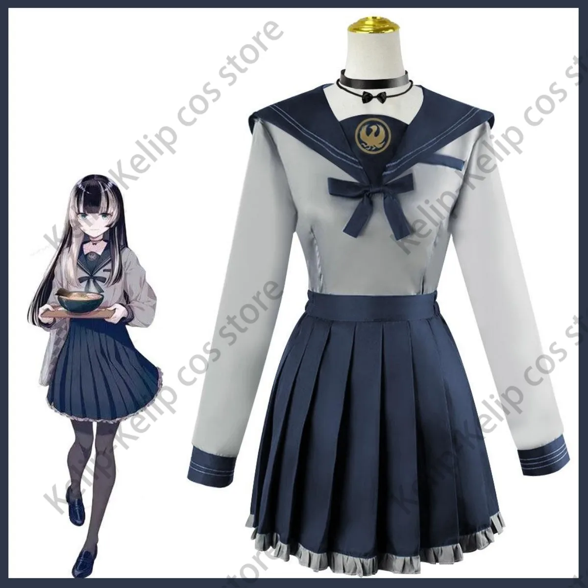 Anime Virtual YouTuber Juufuutei Raden Cosplay Costume VTuber Hololive Wig Japan South Korea JK School Uniform Woman Lovely Suit