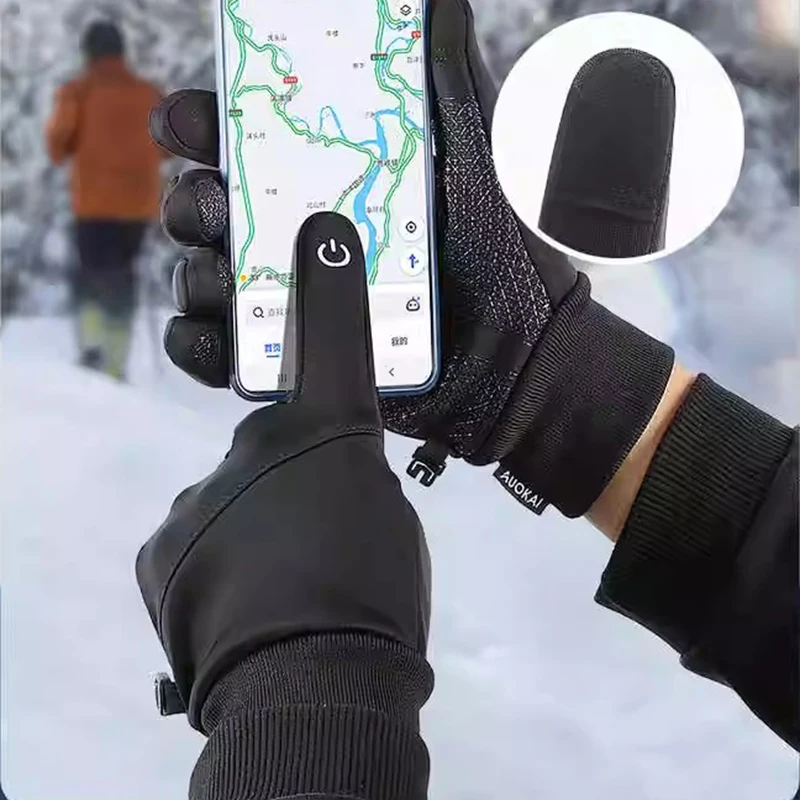 

Зимние водонепроницаемые мотоциклетные перчатки с сенсорным экраном для езды на велосипеде и катания на лыжах, альпинизма, ветрозащитные и противоскользящие предметы