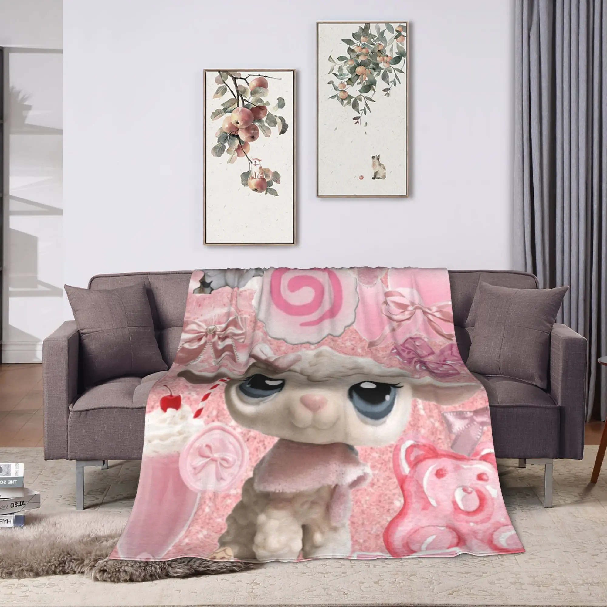 Littlest Pet Shop Blanket Quality Super Soft  Throw Blanket Spring Girls Boys Couch Chair Sofa Bed Fashion Bedspread