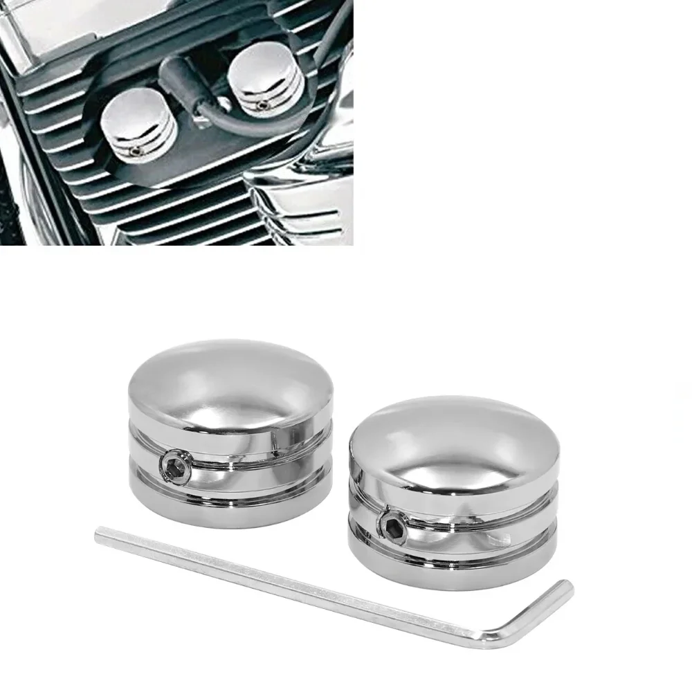 

2pcs Motorcycle Head Bolt Covers Screw Nut Fit For Harley Sportster XL 883 1200 86-17 16 Twin Cam 99-17