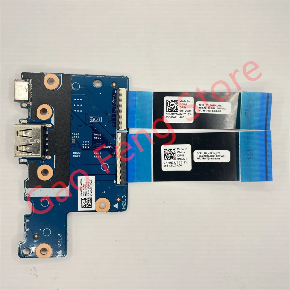 FOR Dell Chromebook 5190 Button switch TYPE-C 2-in-1 DC Jack USB Board YV5NP 0YV5NP 0RTDWM 0N3JJT 17A70-1 100% Tested Perfect