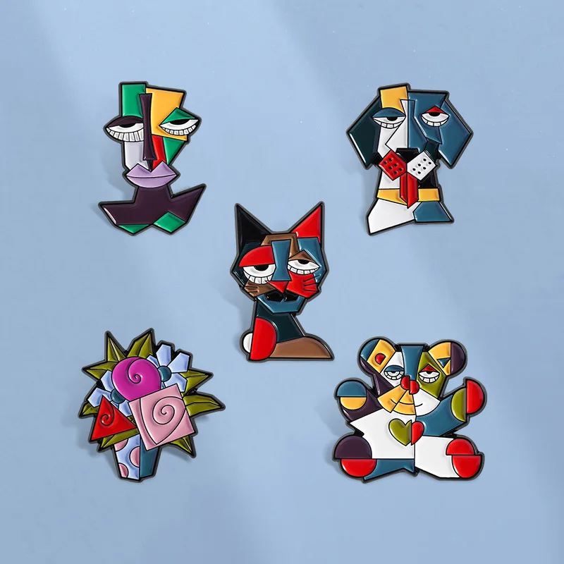 Urocze przypinki ze stopu z motywem kota, akcesoria, kreskówkowe przypinki ze zwierzętami, do mocowania na ubraniach.