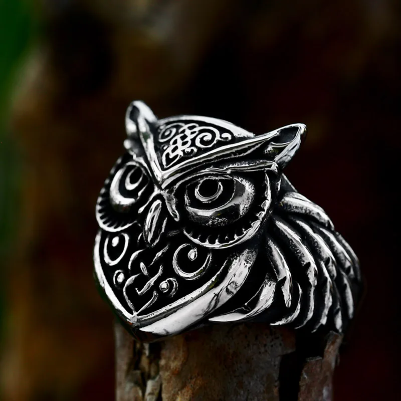 BEIER 316L Stainless steel simple Fashion animal cute pet owl Ring For Man/Women jewelry BR8-1119