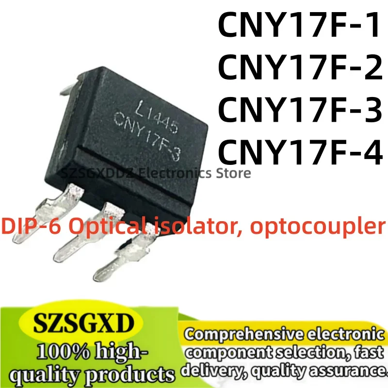 10piezas 100% nuevo quality CNY17 CNY17F-1 DIP6 CNY17F-2 CNY17F-3 CNY17F-4 Black Inline DIP-6 Optical isolator, optocoupler