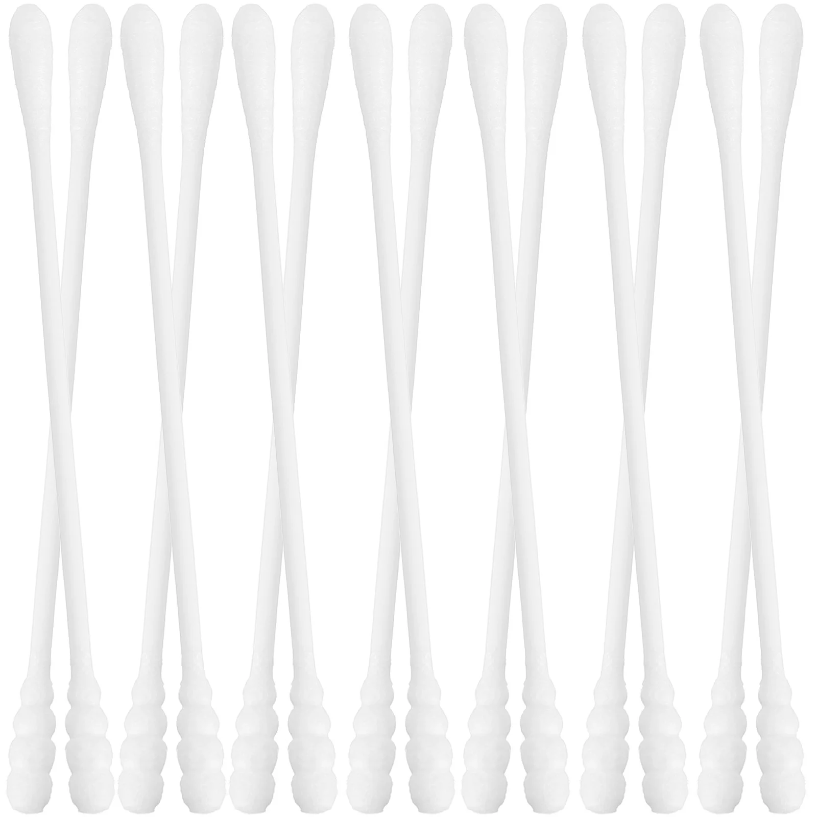 200 Pcs Baby Care Buds Swabs Cotton for Makeup Ear with Different Heads Disposable White