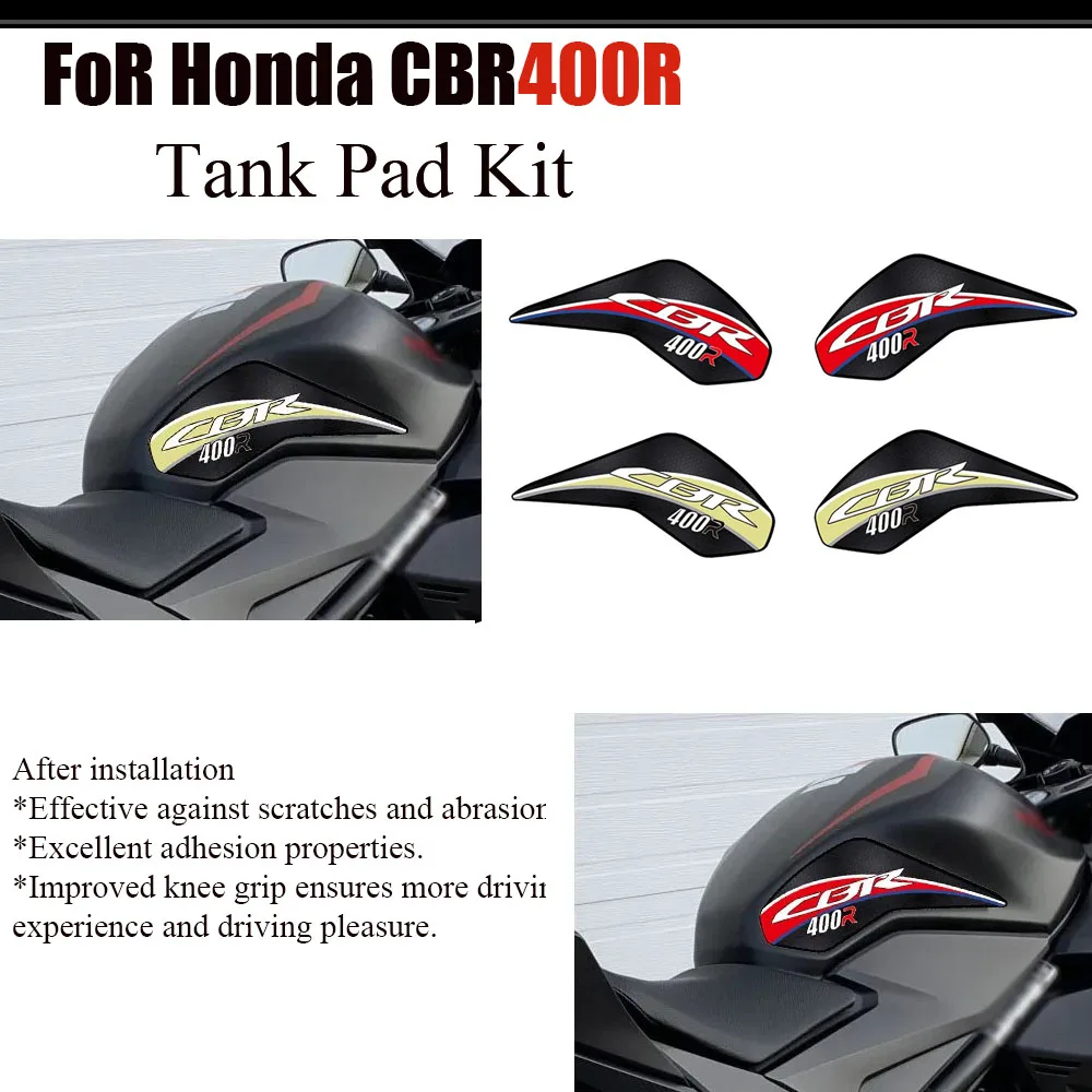 

For Honda CBR400R CBR 400 R 400R New Stickers Motorcycle Side Gas Fuel Oil Knee Grip Stickers Tank Pad Protector rubber Stickers